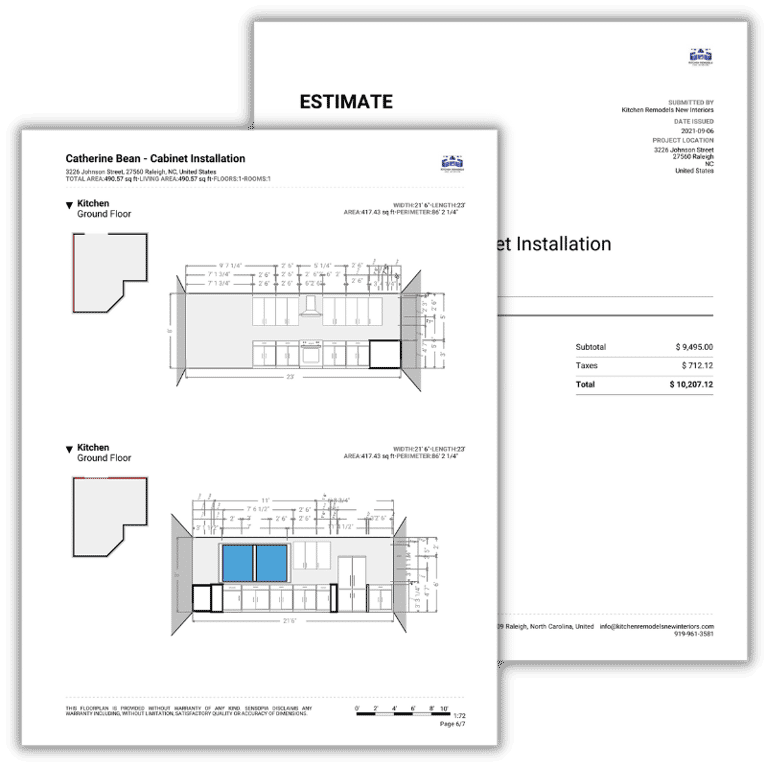 Kitchen Cabinet Installation Estimate PDF Template (Free Download)